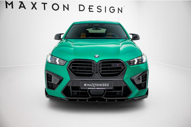 Maxton Design Frontlippe V.2 für BMW X6M F96 Facelift Hochglanz schwarz