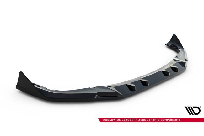 Maxton Design Frontlippe V.2 für BMW X6M F96 Facelift Hochglanz schwarz