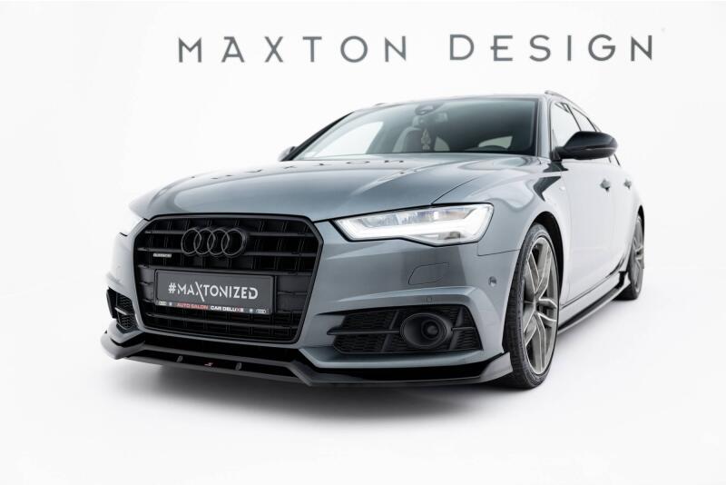 Maxton Design Frontlippe V.3 für Audi A6 / A6 C7 S-Line / S6 C7 Facelift Hochglanz schwarz