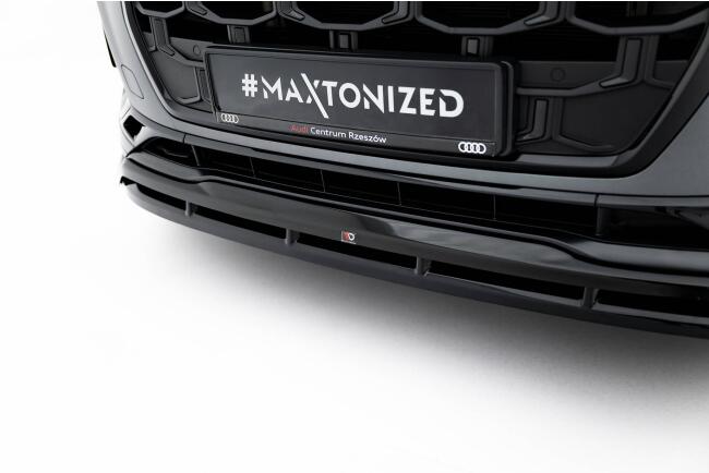 Maxton Design Frontlippe für Audi Q7 S-Line Mk2 Facelift 2 Hochglanz schwarz