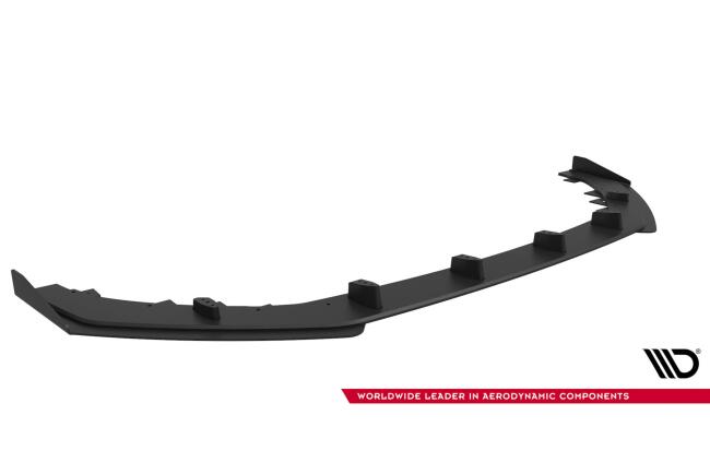 Maxton Design Street Pro Frontlippe mit Flaps für Audi RS5 Coupe / Sportback F5 rot mit schwarzen Hochglanz Flaps