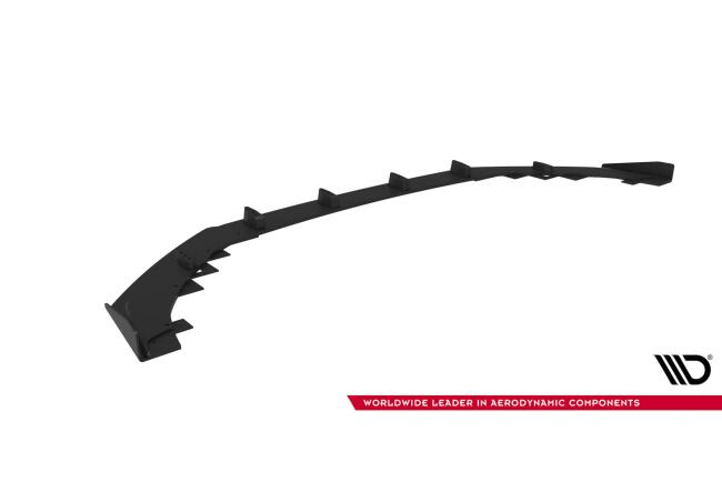 Maxton Design Street Pro Frontlippe mit Flaps für Audi RS5 Coupe / Sportback F5 rot mit schwarzen Hochglanz Flaps