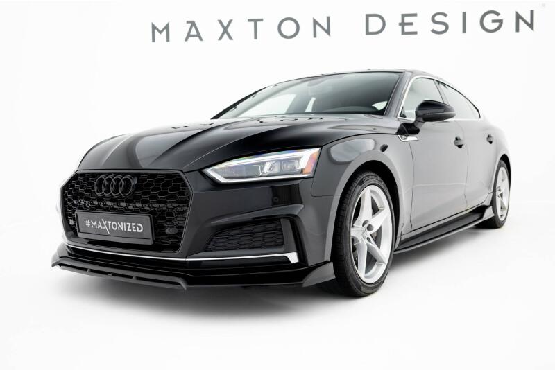 Maxton Design Frontlippe für Audi S5 / A5 S-Line Coupe / Sportback F5 Hochglanz schwarz
