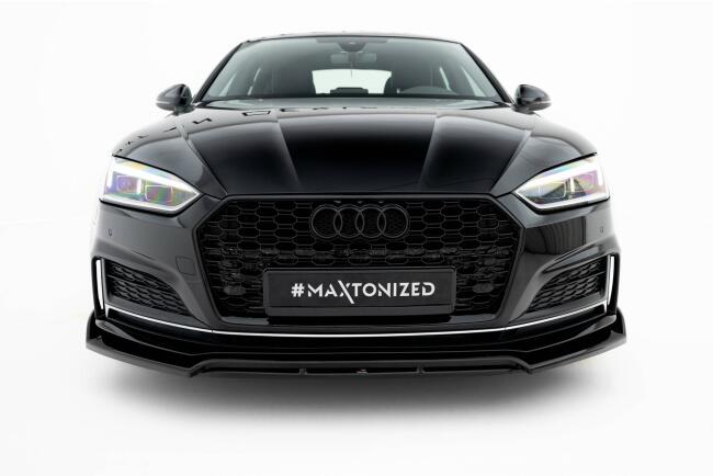 Maxton Design Frontlippe für Audi S5 / A5 S-Line Coupe / Sportback F5 Hochglanz schwarz