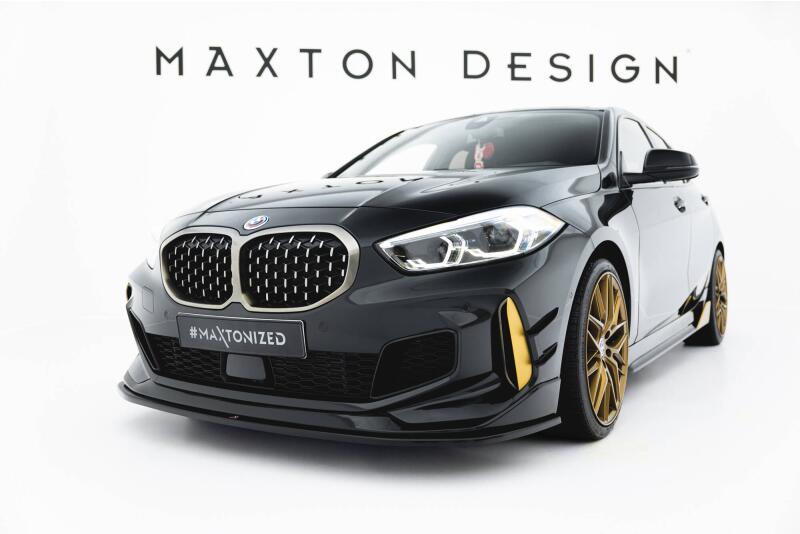 Maxton Design Frontlippe für BMW M135i M-Performance F40 Hochglanz schwarz