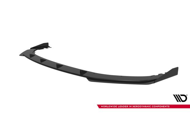 Maxton Design Street Pro Frontlippe mit Flaps für BMW M135i F70 rot mit schwarzen Hochglanz Flaps