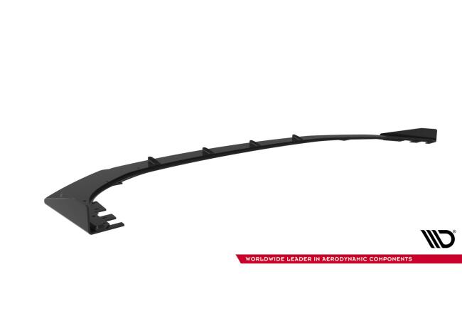 Maxton Design Street Pro Frontlippe mit Flaps für BMW M135i F70 rot mit schwarzen Hochglanz Flaps