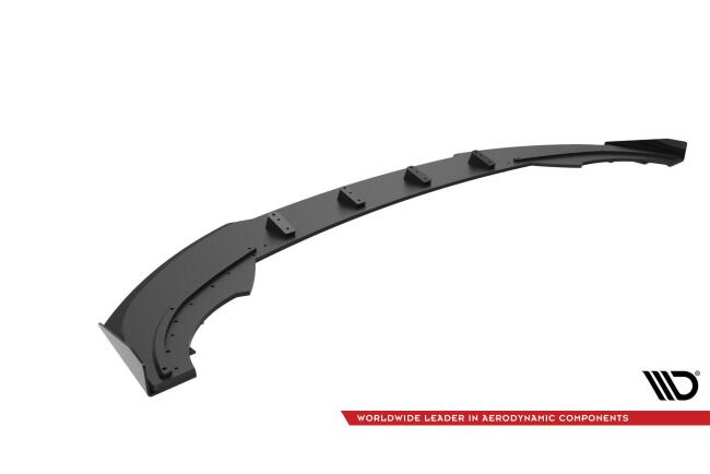 Maxton Design Street Pro Frontlippe mit Flaps für Cupra Formentor Mk1 Facelift rot mit schwarzen Hochglanz Flaps