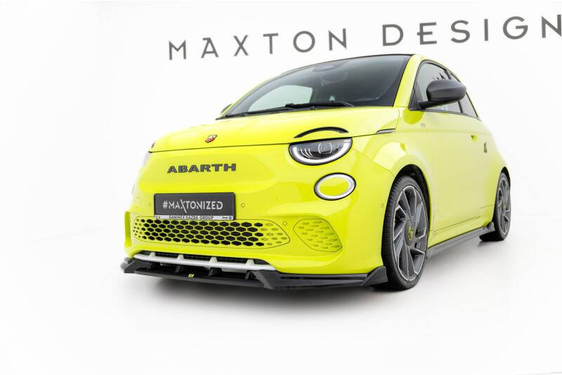 Maxton Design Frontlippe für Fiat Abarth 500e Hochglanz schwarz