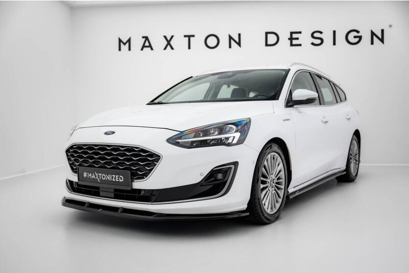 Maxton Design Frontlippe V.1 für Ford Focus Vignale Mk4 Hochglanz schwarz