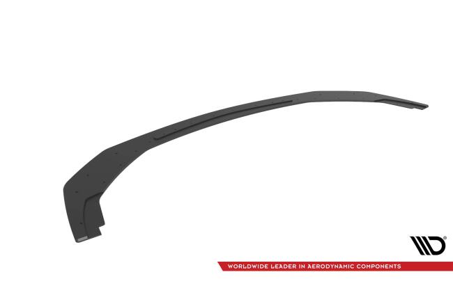 Maxton Design Street Pro Frontlippe für Ford Mustang GT Mk7 schwarz mit roten Streifen