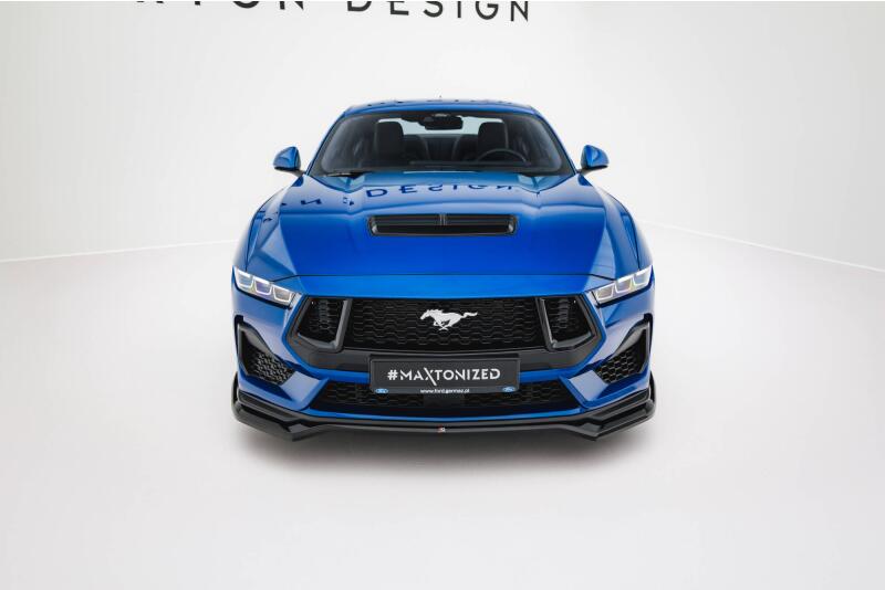 Maxton Design Frontlippe V.1 für Ford Mustang GT Mk7 Hochglanz schwarz