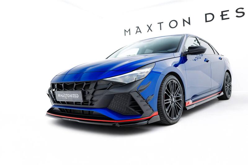 Maxton Design Frontlippe V.1 für Hyundai Elantra N Mk7 Hochglanz schwarz