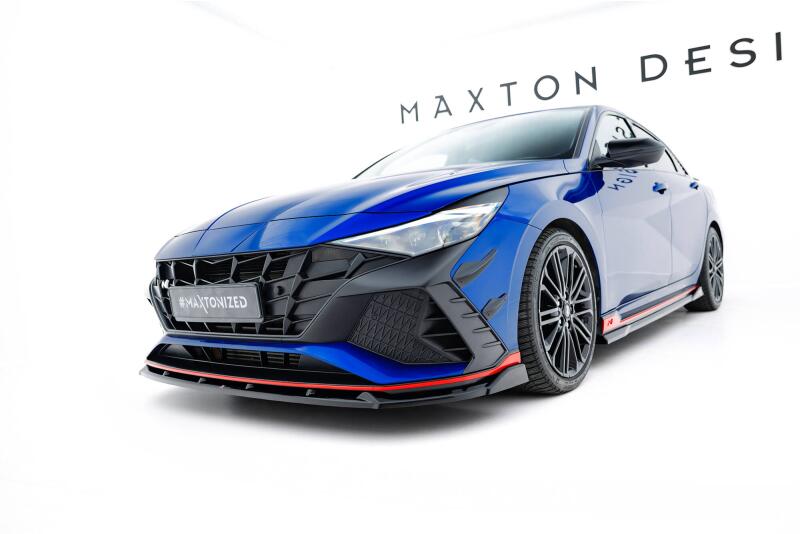 Maxton Design Frontlippe V.2 für Hyundai Elantra N Mk7 Hochglanz schwarz