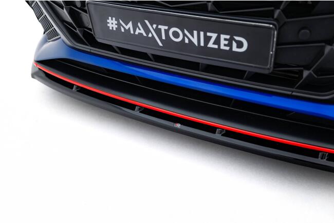 Maxton Design Frontlippe V.2 für Hyundai Elantra N Mk7 Hochglanz schwarz