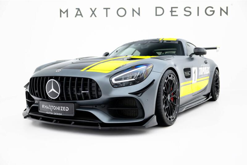 Maxton Design Frontlippe für Mercedes-AMG-GT C C190 Facelift Hochglanz schwarz
