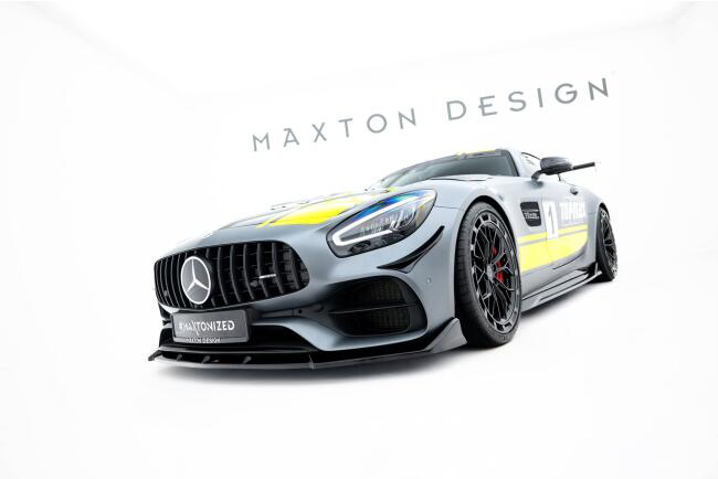 Maxton Design Frontlippe für Mercedes-AMG-GT C C190 Facelift Hochglanz schwarz