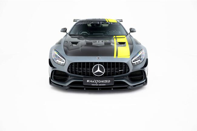 Maxton Design Frontlippe für Mercedes-AMG-GT C C190 Facelift Hochglanz schwarz
