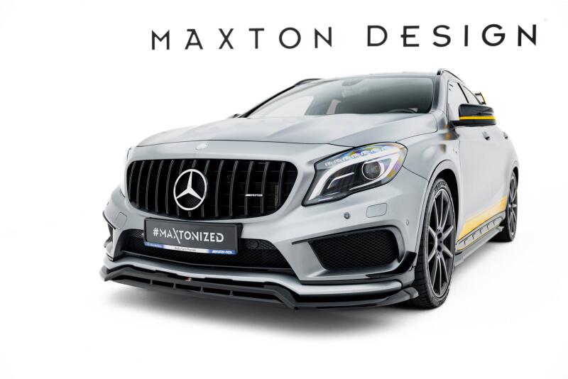 Maxton Design Frontlippe für Mercedes GLA 45 AMG Off-roader X156 Hochglanz schwarz