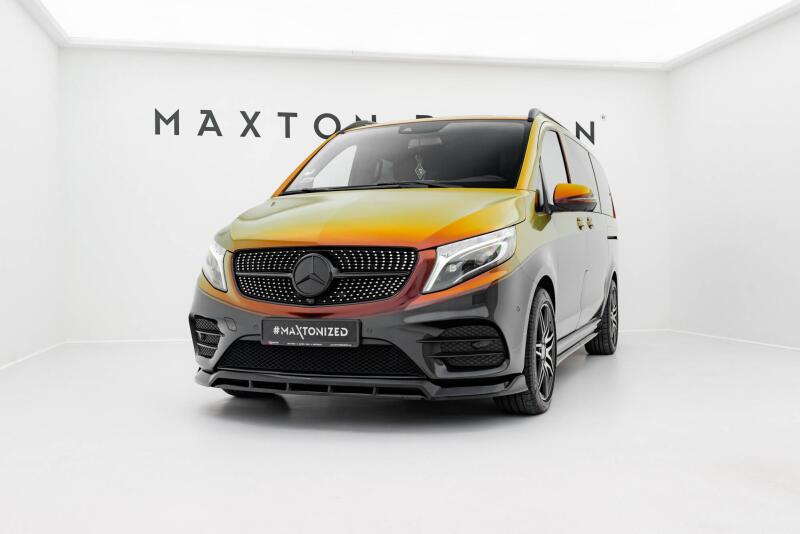 Maxton Design Frontlippe V.6 für Mercedes V-Klasse AMG-Line W447 Facelift Hochglanz schwarz