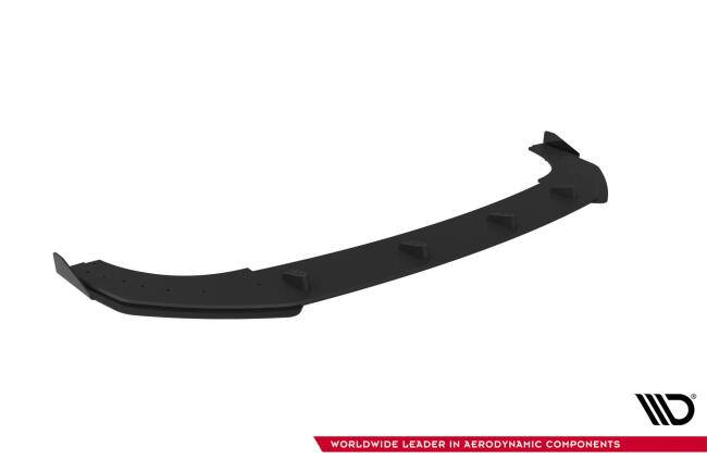 Maxton Design Street Pro Frontlippe mit Flaps für VW Golf 8 GTI Clubsport Facelift matt schwarz mit Hochglanz Flaps