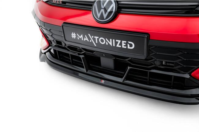 Maxton Design Frontlippe V.4 für VW Golf 8 GTI Clubsport Facelift Hochglanz schwarz