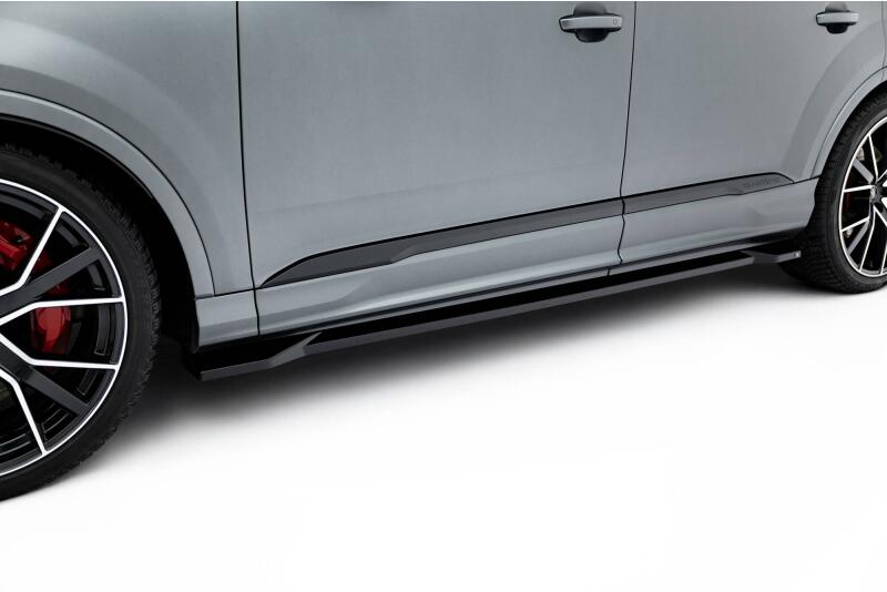 Maxton Design Seitenschweller (Paar) für Audi Q7 S-Line Mk2 Facelift 2 (2023-) Hochglanz schwarz
