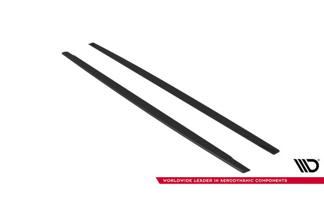 Maxton Design Street Pro Seitenschweller (Paar) für Audi RS5 Sportback F5 schwarz mit roten Streifen