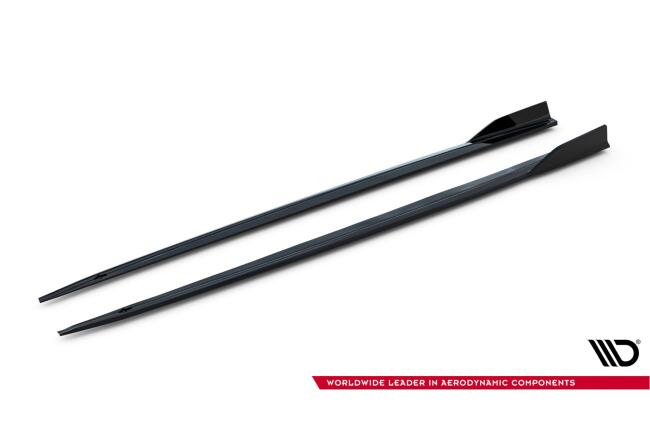 Maxton Design Seitenschweller (Paar) für Audi S5 / A5 S-Line Sportback F5 Hochglanz schwarz