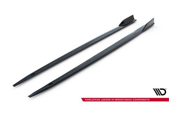 Maxton Design Seitenschweller (Paar) für Audi S5 / A5 S-Line Sportback F5 Hochglanz schwarz