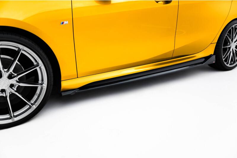 Maxton Design Seitenschweller (Paar) V.2 für BMW 1er M-Paket F70 Hochglanz schwarz