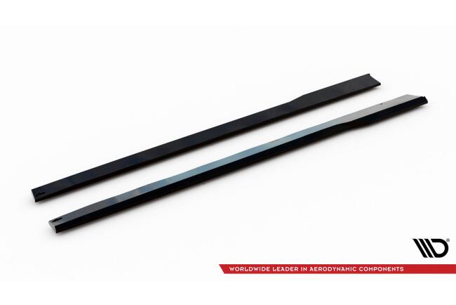 Maxton Design Seitenschweller (Paar) für Ford Mustang GT Mk7 Hochglanz schwarz