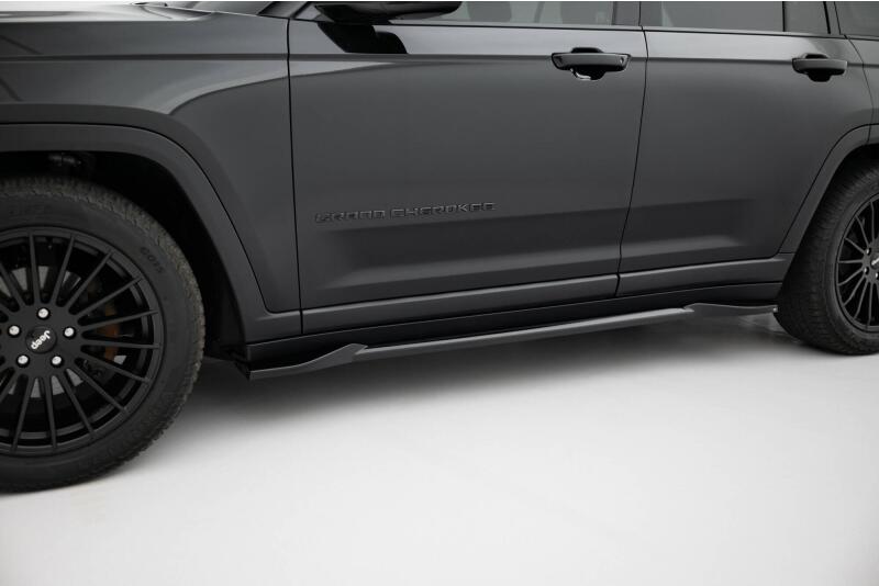 Maxton Design Seitenschweller (Paar) für Jeep Grand Cherokee Trailhawk Mk5 Hochglanz schwarz