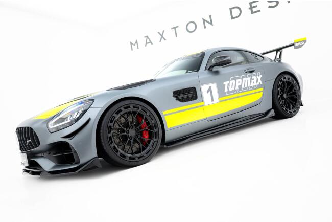 Maxton Design Seitenschweller (Paar) für Mercedes GTC C190 Facelift Hochglanz schwarz