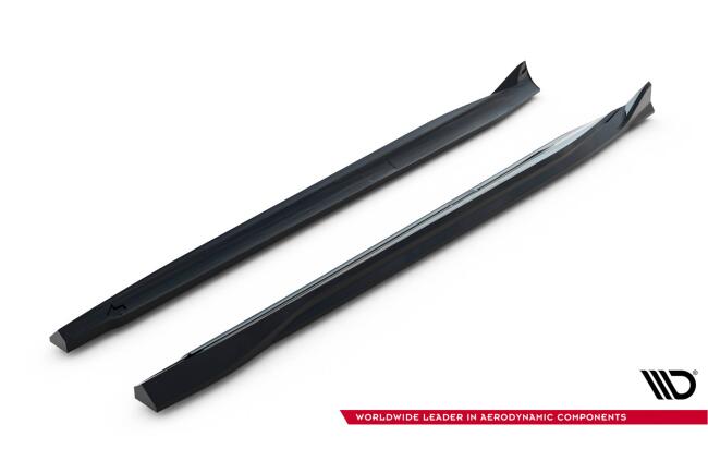 Maxton Design Seitenschweller (Paar) für Mercedes GTC C190 Facelift Hochglanz schwarz