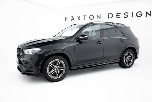 Maxton Design Seitenschweller (Paar) für Mercedes GLE AMG-Line SUV W167 / W167 Facelift Hochglanz schwarz