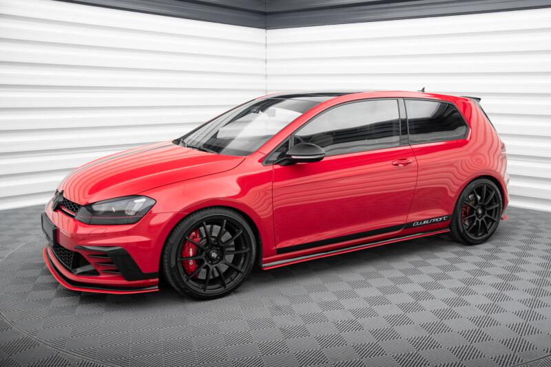 Maxton Design Seitenschweller (Paar) für VW Golf 7 GTI Clubsport rot