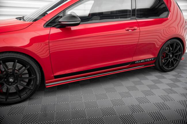 Maxton Design Seitenschweller (Paar) für VW Golf 7 GTI Clubsport rot