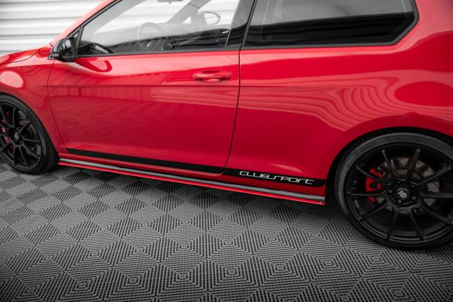Maxton Design Seitenschweller (Paar) für VW Golf 7 GTI Clubsport rot