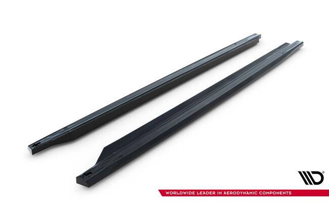 Maxton Design Seitenschweller (Paar) V.2 für VW Golf 8 GTI Clubsport Facelift Hochglanz schwarz