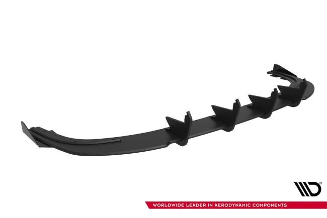 Maxton Design Street Pro Heckdiffusor für Audi A3 Limousine 8Y Schwarz-Rot mit Hochglanz Flaps