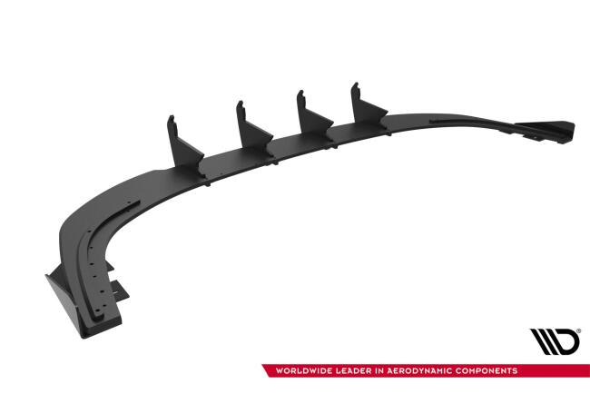 Maxton Design Street Pro Heckdiffusor für Audi A3 Limousine 8Y Schwarz-Rot mit Hochglanz Flaps