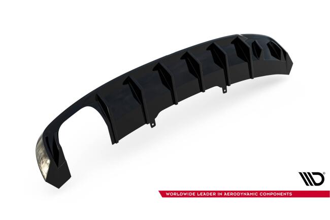 Maxton Design Heckdiffusor V.3 für Audi A4 S-line B9 Hochglanz schwarz