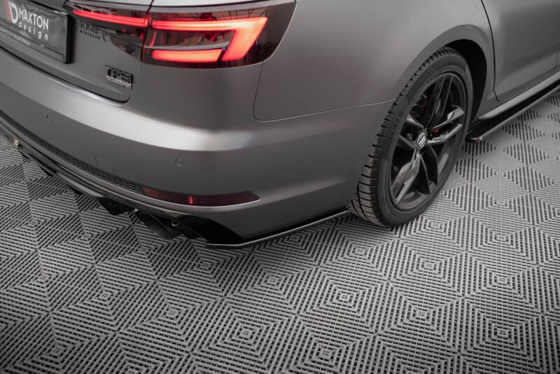 Maxton Design Diffusor Flaps V.3 für Audi A4 S-line B9 Hochglanz schwarz
