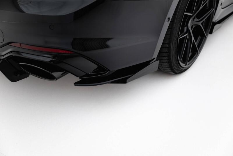 Maxton Design Street Pro Diffusor Flaps für Audi RS5 Sportback F5 Schwarz matt mit Hochglanz Flaps