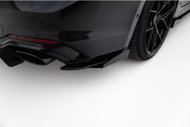 Maxton Design Street Pro Diffusor Flaps für Audi RS5 Sportback F5 Rot mit schwarzen Hochglanz Flaps