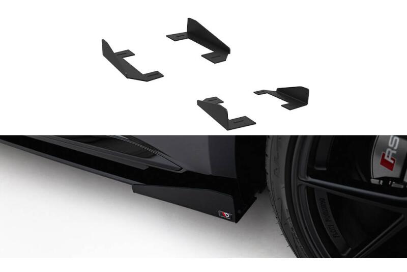Maxton Design Seitenschweller Flaps Audi RS5 Sportback F5 Hochglanz schwarz