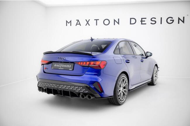 Maxton Design Street Pro Heckdiffusor für Audi S3 Limousine 8Y Facelift Schwarz