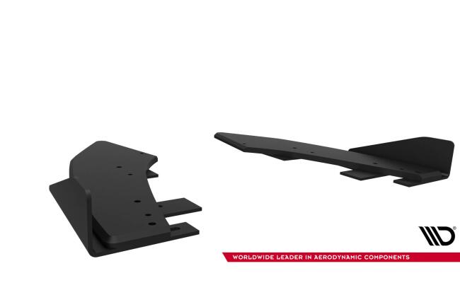 Maxton Design Street Pro Diffusor Flaps für Audi S3 Limousine 8Y Facelift Schwarz matt mit Hochglanz Flaps