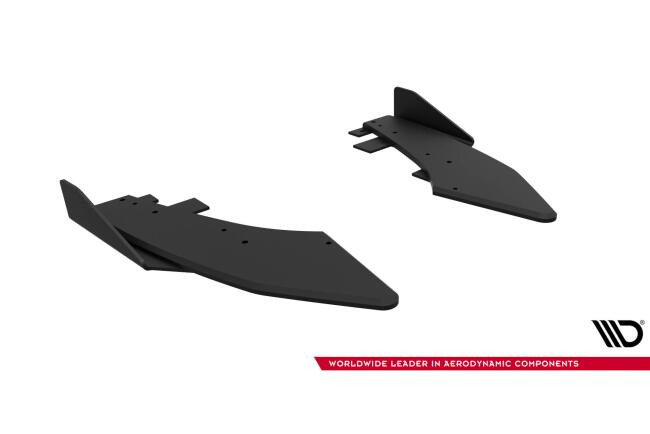 Maxton Design Street Pro Diffusor Flaps für Audi S3 Limousine 8Y Facelift Rot mit schwarzen Hochglanz Flaps